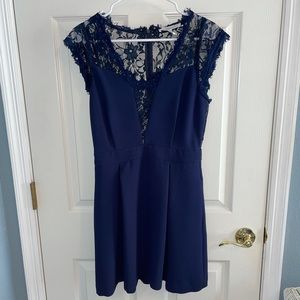 Navy Blue Lace BCBGeneration Dress